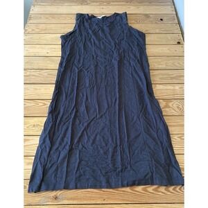 NEW Candace Cameron Bure Sunkissed Midi T Shirt Dress Petite Large PL Black